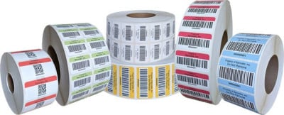 AirTrack® BCI100050PBAL-WHITE-2D-5 Barcode Label