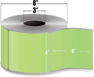 AirTrack® ATTFL-4-6-1000-GR-R Barcode Label