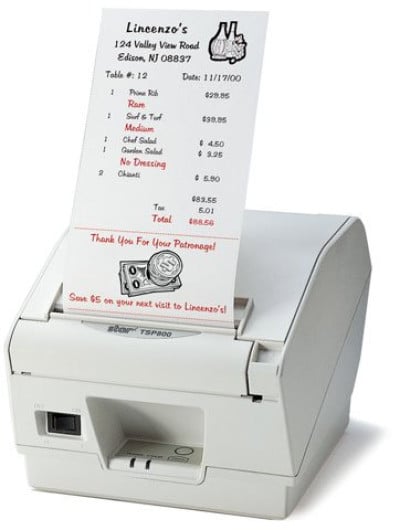 Star TSP828W-24L GRY US Receipt Printer