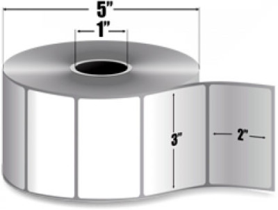 AirTrack® 3x3 TT-P 1inch core Polypro-Roll Barcode Label
