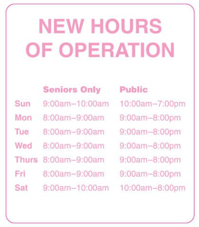 BCI WINDOW-CLEAR-HOURS-1000 Labels