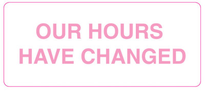 BCI WINDOW-CHANGED-HOURS-500 Labels