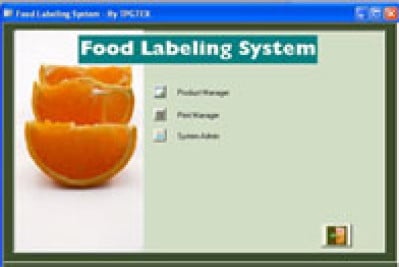 TPGTEX Food Labeling System Software