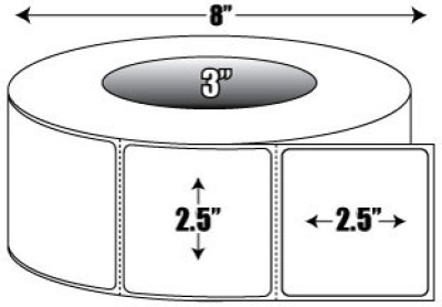 AirTrack® AiRT-25-25-2500-3 Barcode Label