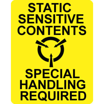 Warning A6 Shipping Labels