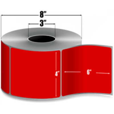 AirTrack® 4x6TT-P-FL-185 Red Barcode Label