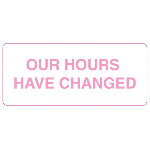 BCI WINDOW-CLEAR-HOURS-2000 Labels