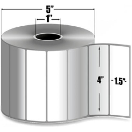 BCI 4x1.5 TT-P 1\"core-Roll Labels