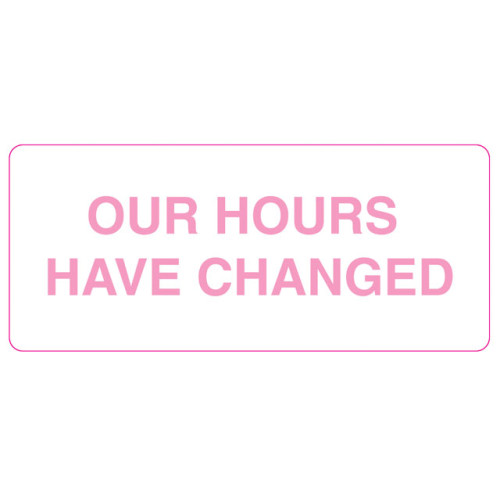 BCI WINDOW-CHANGED-HOURS-200 Labels