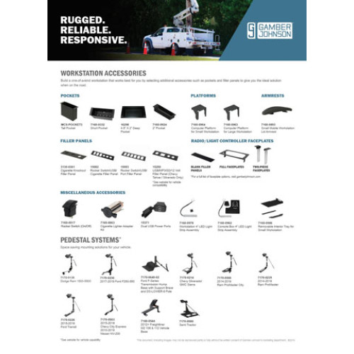 Gamber-Johnson DS-LOWER-7 Mounting Hardware and Stands